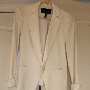 BCBGmaxazaria Fay Gardenia Single Button Off White Cream Cascade Blazer size XS